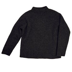 COS Wool Oversized Drop Shoulder Ribbed Crew Neck Charcoal *FLAWED* Sweater M